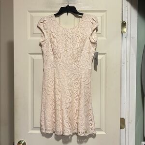 Worthington Off White Lace Dress Size Petite Medium